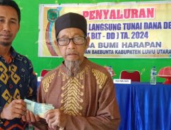 44 Keluarga Penerima Manfaat di Desa Bumi Harapan Terima BLT-DD Akhir Tahun 2024