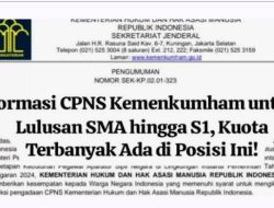 Alhamdulillah! Kemenkumham Buka Pendaftaran CPNS 2025 untuk Lulusan SMA hingga S1?